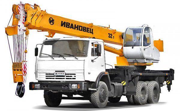 Автокран — стрела 32м, грузоподъемность 32т